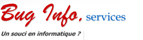 Bug Info services entreprise de dépannage informatique pour professionnel et particulier, intervention sur les départements de la Loire, de la Saône et loire et du Rhône